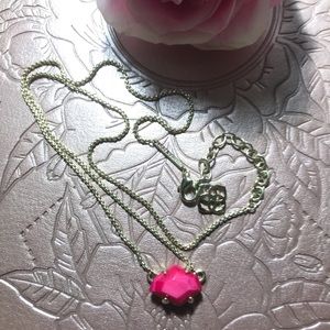 Kendra Scott Authentic Hot Pink Silver Choker
